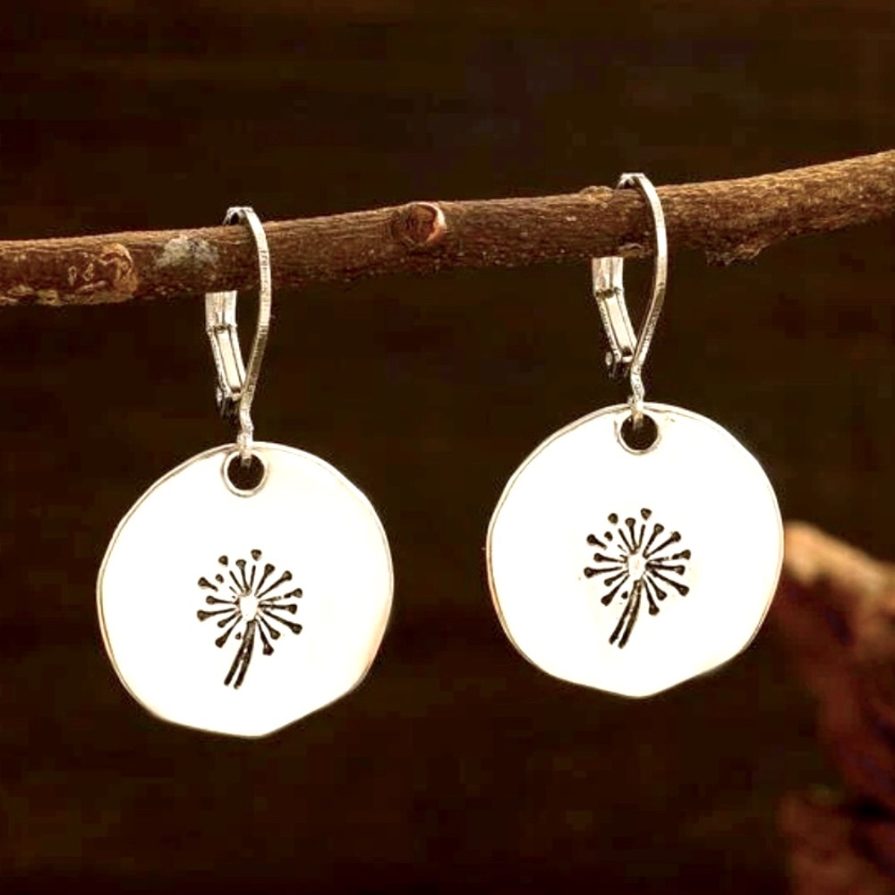 Dandelion Medallion Earrings